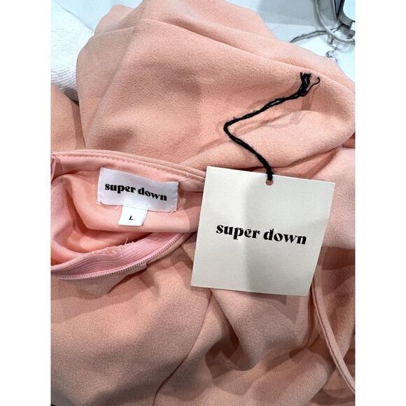 Superdown NWT Brenda Drape Dress in Blush Size L - Picture 5 of 5